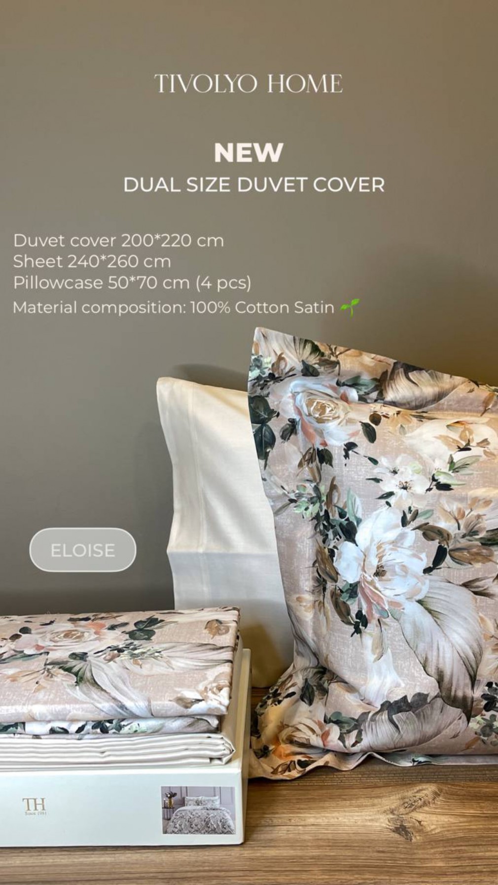 Комплект постільної білизни Tivolyo Home Eloise