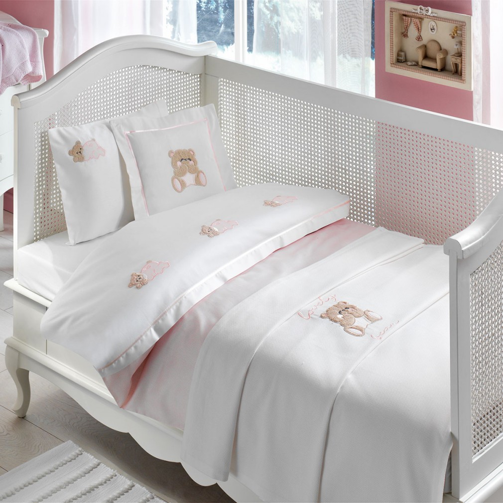 Комплект постільної білизни Tivolyo Home Bebe Lovely pink