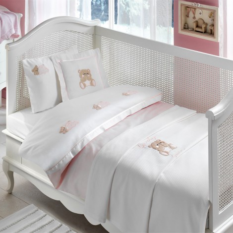Комплект постільної білизни Tivolyo Home Bebe Lovely pink