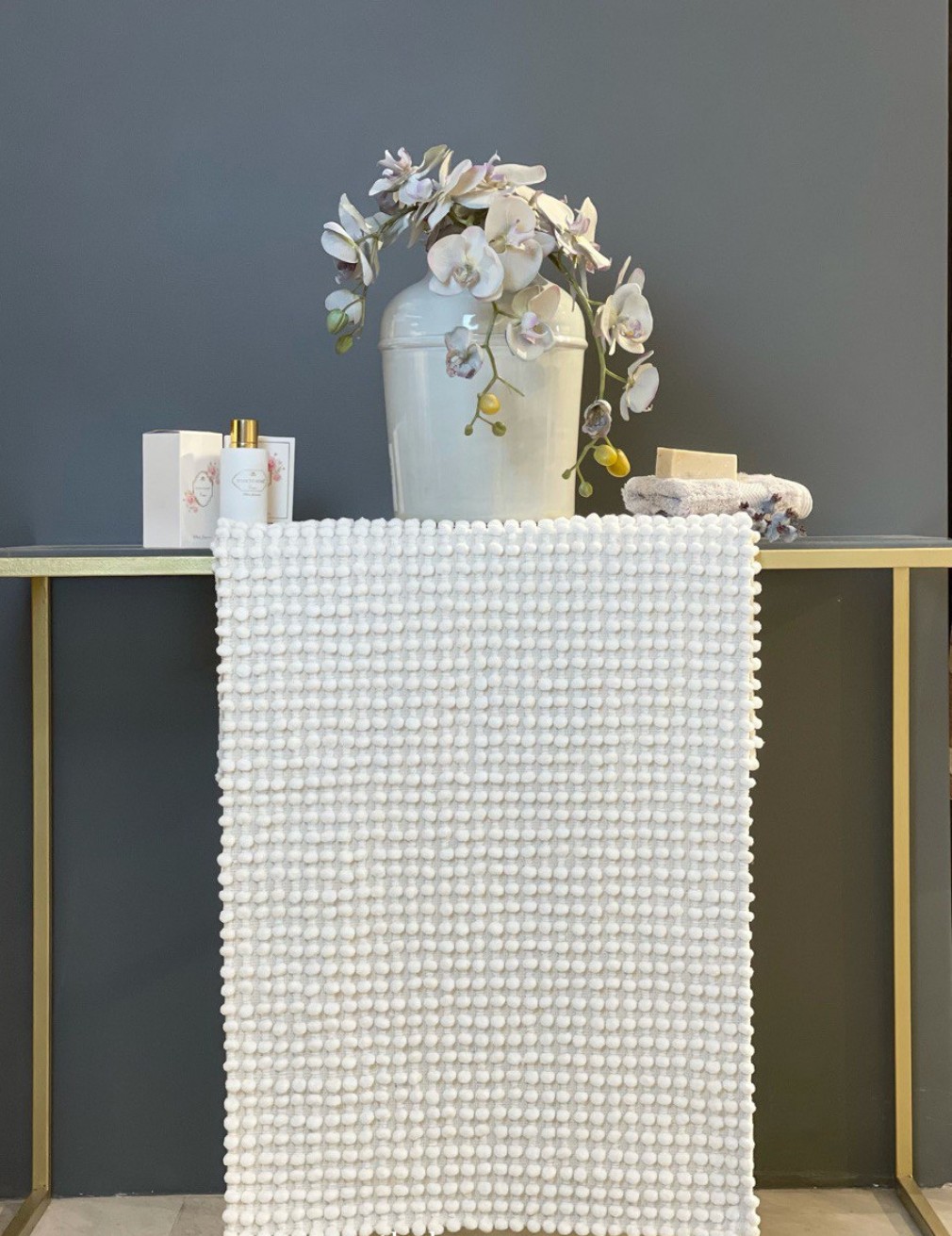 Комплект з 2х килимків Tivolyo Home Bubbles молочний