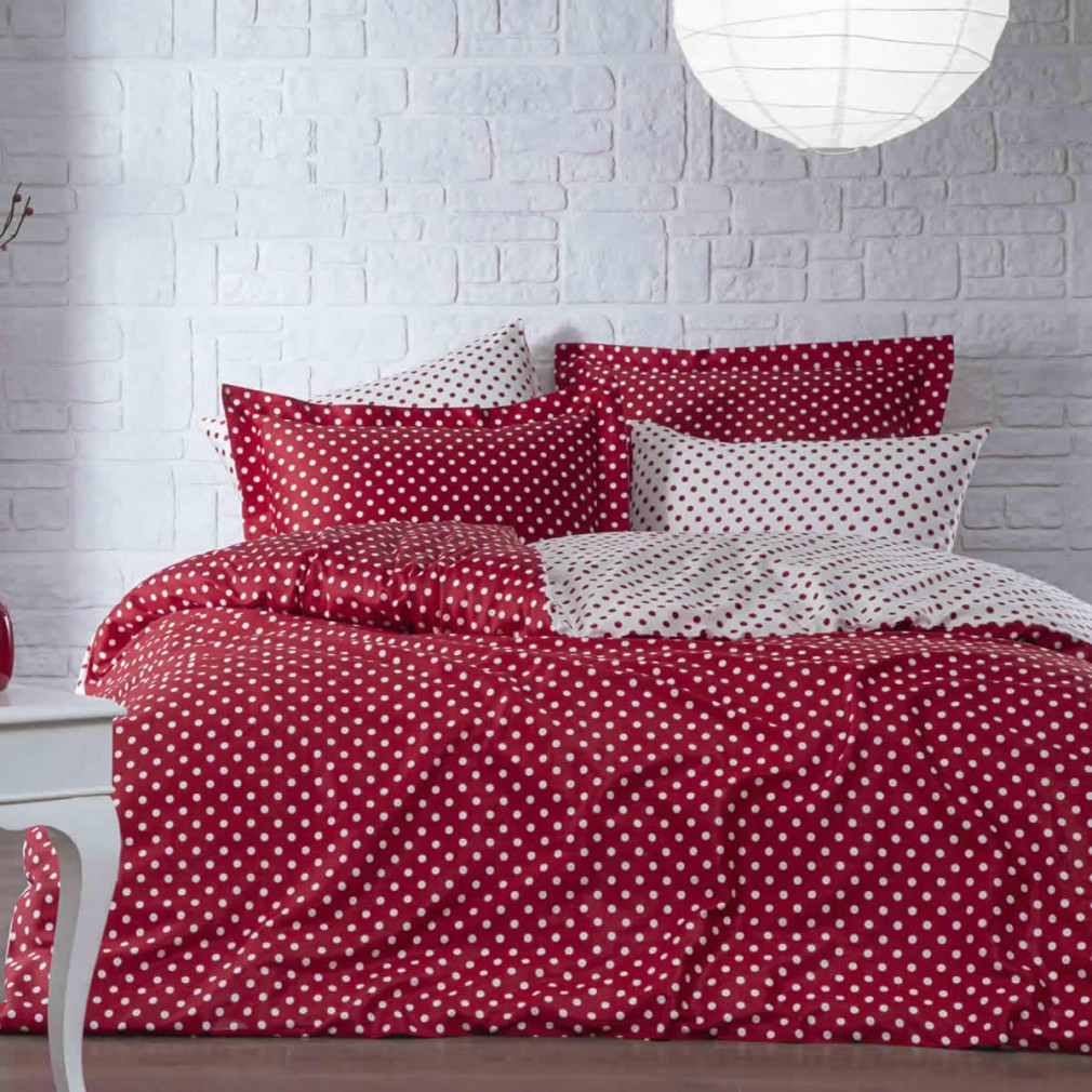 Комплект постільної білизни Tivolyo Home Macchiato red
