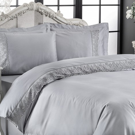 Комплект постільної білизни Lina Tivolyo Home gri